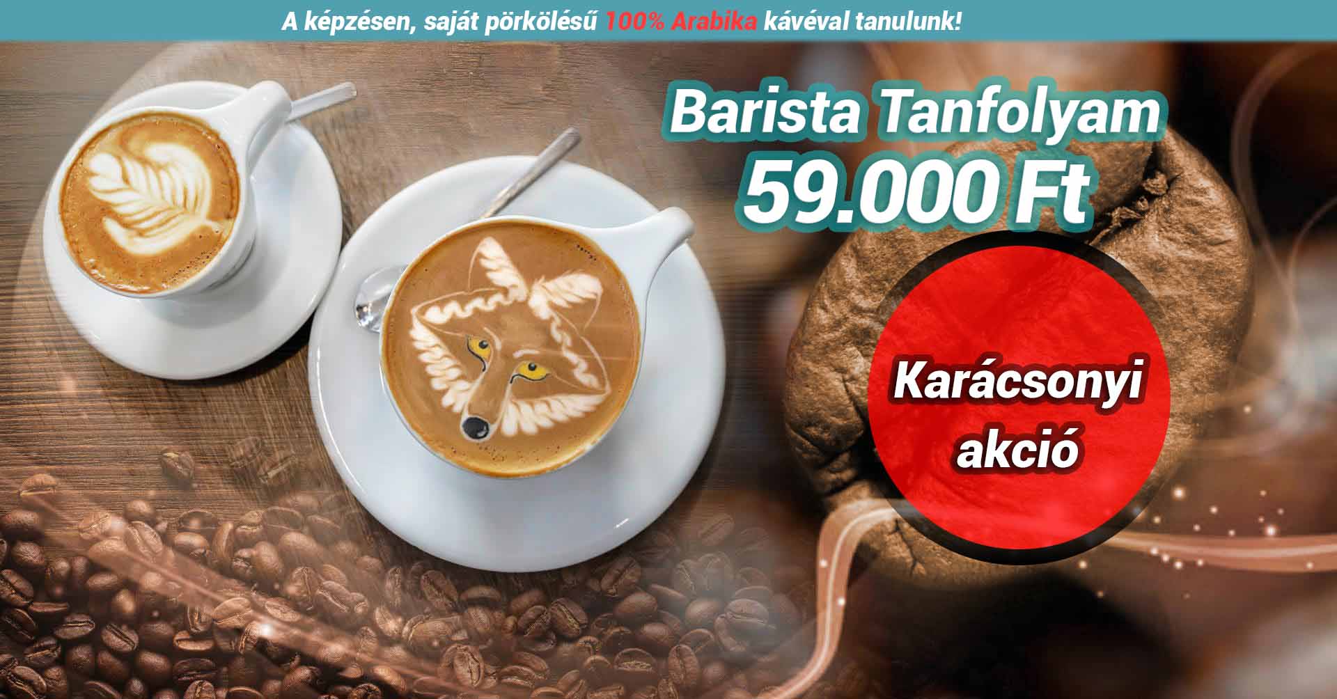 Barista Tanfolyam Akció 59.000.-FT ! Iratkozz be december 9.-ig!